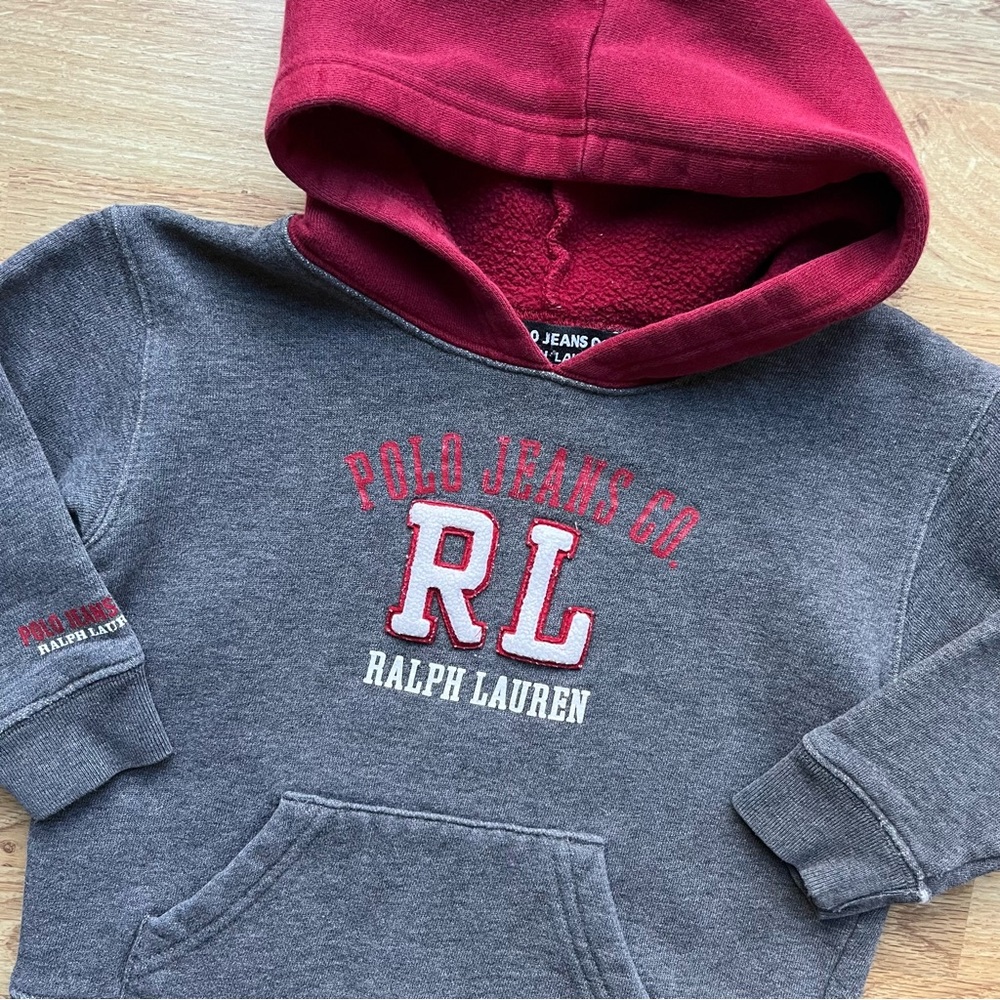 Vintage Polo Ralph Lauren Hoodie Sweatshirt Size 24 Months - Picture 5 of 5